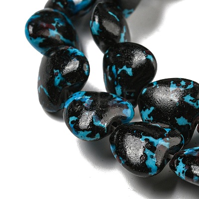 Spray Painted Synthetic Turquoise Beads Strands G-E617-B08-01-1
