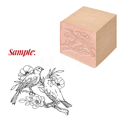CRASPIRE 1Pc Beechwood Stamps & 1Pc Resin Stamp Sheet DIY-CP0007-96D-1