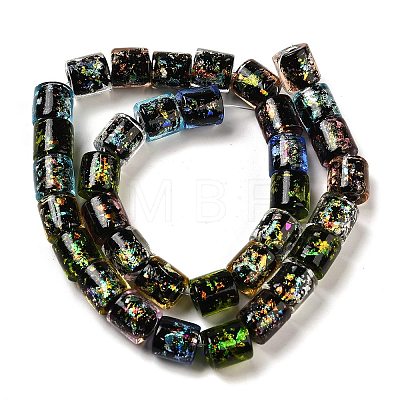 Handmade Dichroic Foil Glass Beads Strands DICH-U001-09A-1