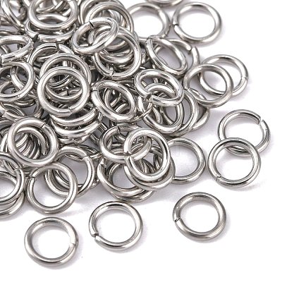 304 Stainless Steel Open Jump Rings STAS-Q186-02-6x1mm-1