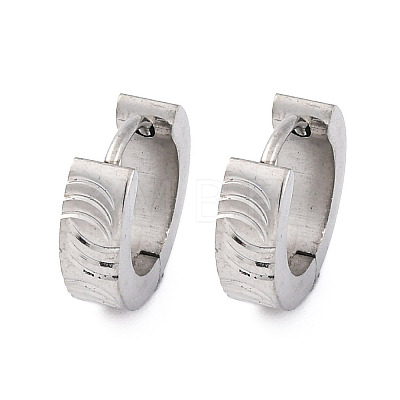 304 Stainless Steel Polishing effect Hoop Earrings EJEW-M001-14P-1