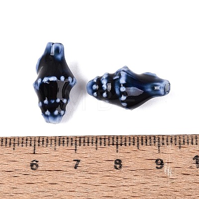 Vintage Handmade Porcelain Beads PORC-Q006-08N-1