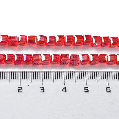 Electroplate Glass Bead Strands EGLA-J028-4x4mm-AB05-1