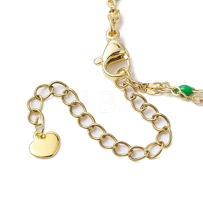 304 Stainless Steel & Brass Double Layer Chain Anklets AJEW-AN00629-02-1