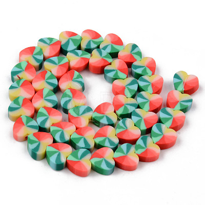Handmade Polymer Clay Beads Strands CLAY-N008-002B-1