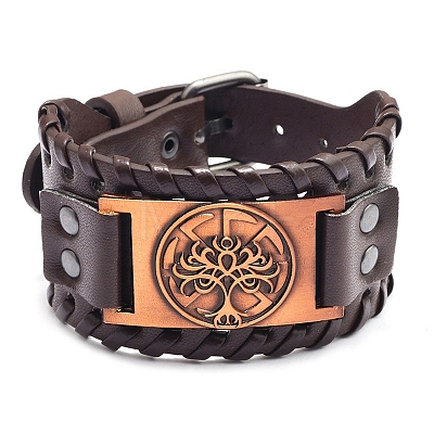 Viking Imitation Leather Cord Bracelets PW-WG0AC8F-02-1