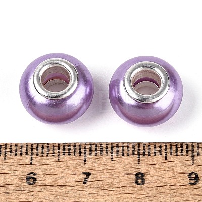 Imitation Pearl Style Resin European Beads RPDL-T003-001D-1