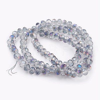 Electroplate Glass Beads Strands GLAA-K027-HR-B-1