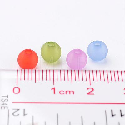 Transparent Frosted Acrylic Beads X-PL723M-1