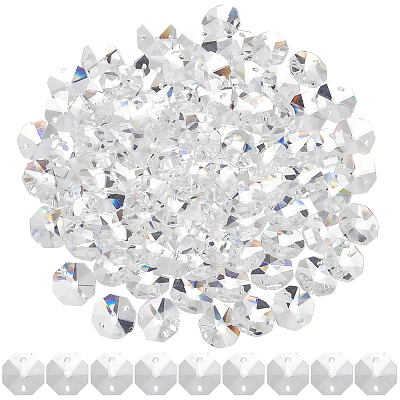 100Pcs Octagon Sew on Glass Rhinestone GLAA-SP0001-82A-02-1