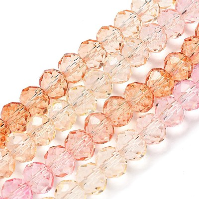 Transparent Painted Glass Beads Strands DGLA-A034-T6mm-A20-1