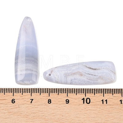 Natural Blue Lace Agate Pendants G-K381-21B-1