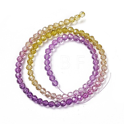 Transparent Glass Beads Strands GLAA-E036-07E-1