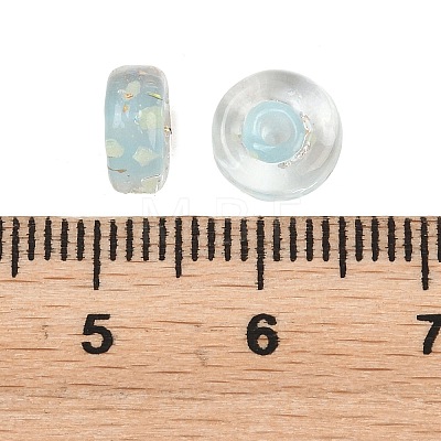 Luminous Handmade Foil Glass Beads LAMP-P020-01A-07-1