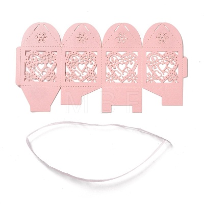 Laser Cut Paper Hollow Out Heart & Flowers Candy Boxes CON-C001-04-1
