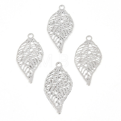 Rack Plating Brass Filigree Pendants KKC-T001-43P-1