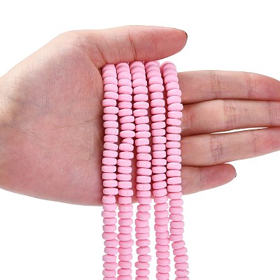 Handmade Polymer Clay Beads Strands X-CLAY-N008-008F-1
