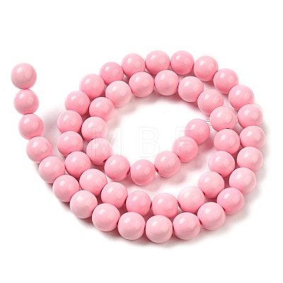 Synthetic Ocean White Jade Beads Strands G-S254-8mm-B01-1