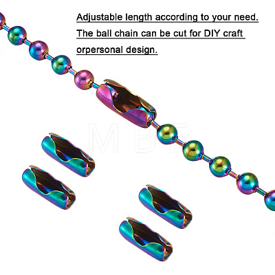 2m PVD Vacuum Plating 304 Stainless Steel Ball Chains CHS-TA0001-41-1