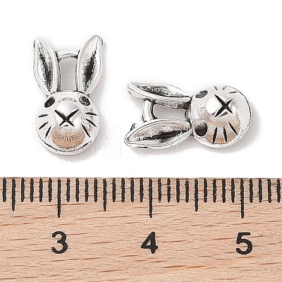 Tibetan Style Zinc Alloy Bunny Pendants X-TIBEP-R334-037AS-RS-1