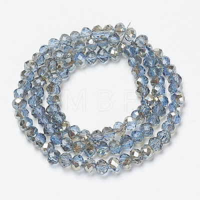 Electroplate Glass Beads Strands EGLA-A034-T2mm-K02-1