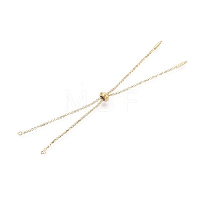 Adjustable Brass Slider Bracelets Making KK-T059-01G-NF-1