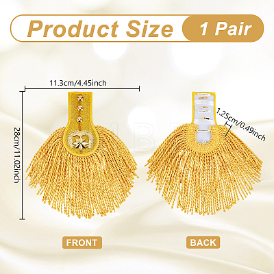 Polyester Tassel Epaulettes AJEW-WH0481-519A-01-1