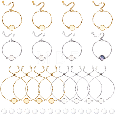 16Pcs 4 Styles 304 Stainless Steel Cable Chain Bracelet Making BJEW-SP0001-29-1