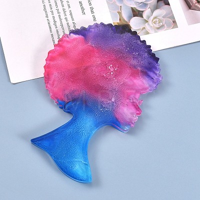 Afro Female Silicone Resin Molds DIY-L021-69-1