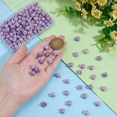 150Pcs Opaque Resin Imitation Shell Beads RESI-PH0002-77B-1