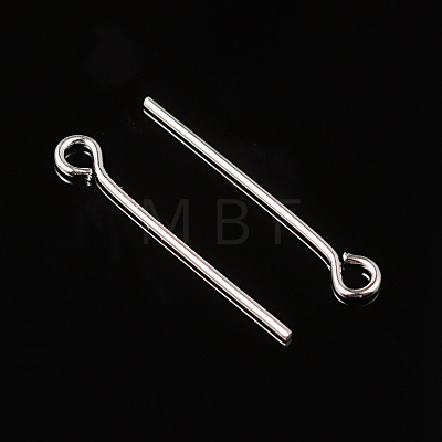 Silver Color Plated Brass Eye Pin Jewery Making Findings X-EPC2.0cm-S-1