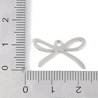 Rack Plating Bowknot Alloy Pendants PALLOY-F018-01P-1