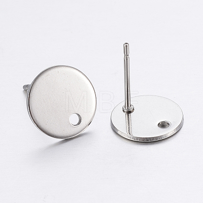 304 Stainless Steel Stud Earring Findings STAS-P198-25-10mm-1