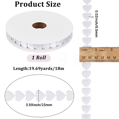 18M Heart Polyester Lace Ribbon OCOR-CY0004-11A-1