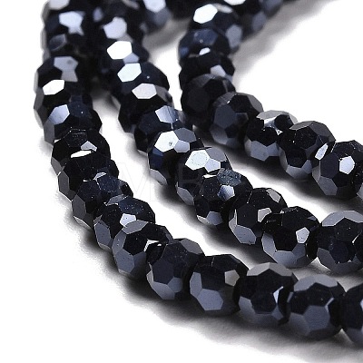 Electroplate Opaque Glass Beads Strands EGLA-A035-P4mm-A18-1