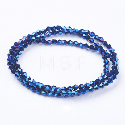 Electroplate Glass Beads Strands EGLA-J026-3mm-F18-1