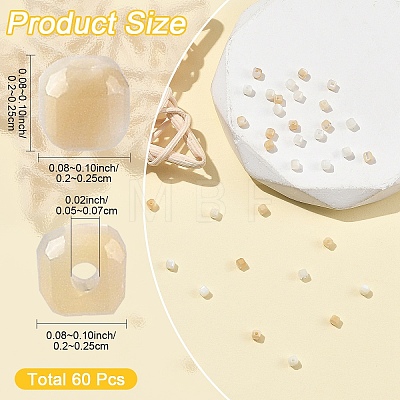 60Pcs 2 Colors Natural Trochid Shell/Trochus Shell Beads BSHE-YW0001-24-1
