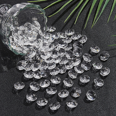 100Pcs Octagon Sew on Glass Rhinestone GLAA-SP0001-82A-02-1