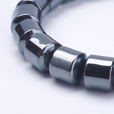 Non-Magnetic Synthetic Hematite Stretch Bracelets BJEW-K157-01-1