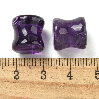 Natural Amethyst Ear Gauges Flesh Tunnels Plugs EJEW-P293-02A-1