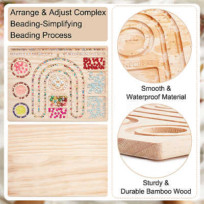 Wooden Bead Design Boards ODIS-WH0025-144C-1