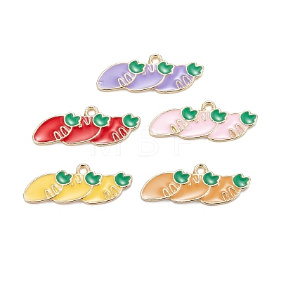Alloy Enamel Pendants ENAM-O048-04KCG-1
