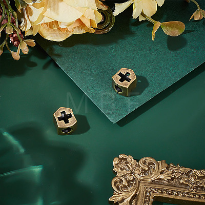 Brass European Beads KK-WH0062-206AB-1