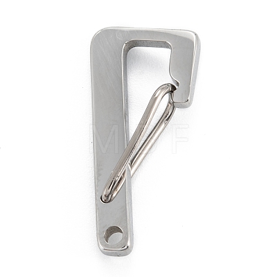 304 Stainless Steel Keychain Clasp Findings STAS-C024-23P-1