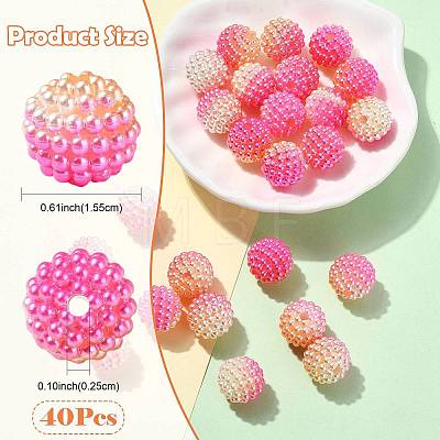 40Pcs Imitation Pearl Acrylic Beads OACR-FS0002-89A-13-1
