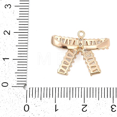 Brass Micro Pave Cubic Zirconia with Glass Pendants KK-Q026-04G-1