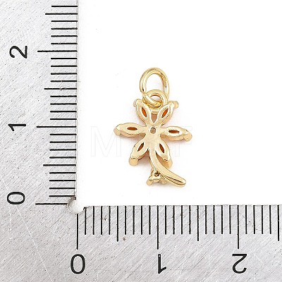 Brass Micro Pave Colorful Cubic Zirconia Charms KK-E798-02B-G-1