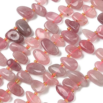 Natural Purple Madagascar Rose Quartz Beads Strands G-P604-A05-01-1