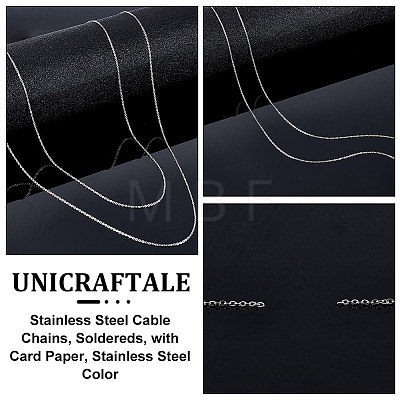 Unicraftale 304 Stainless Steel Cable Chains CHS-UN0001-23A-1