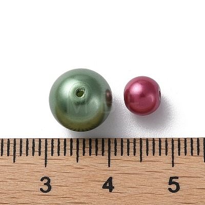Eco-Friendly Dyed Glass Pearl Round Beads HY-X0006-1